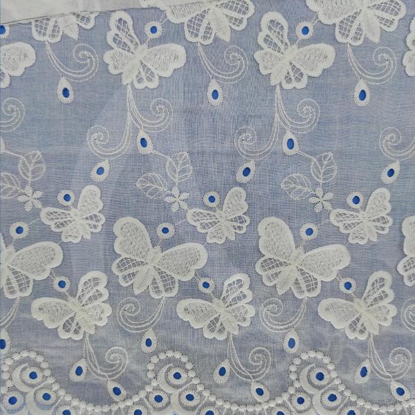 3D Embroidery Cotton Lace 53inch Cuttable 