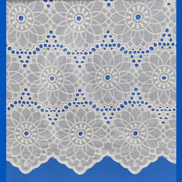 3D Embroidery Cotton Lace 53inch Cuttable 