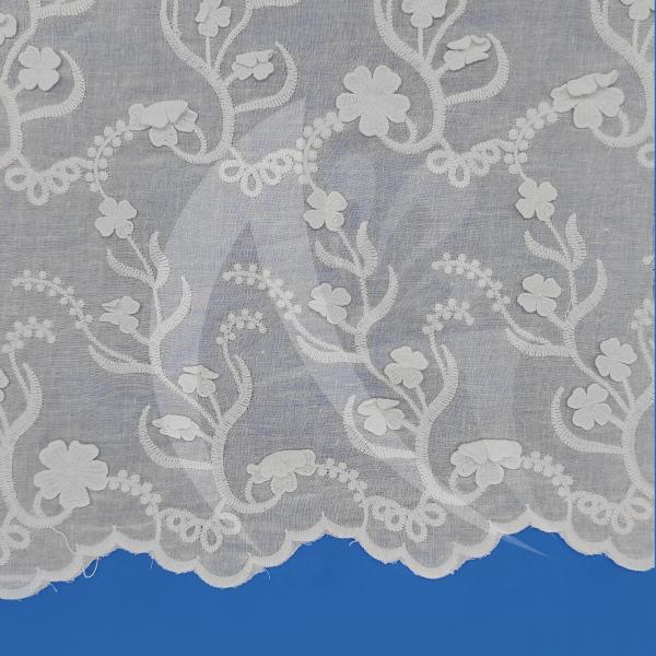 3D Embroidery Cotton Lace 53inch Cuttable 